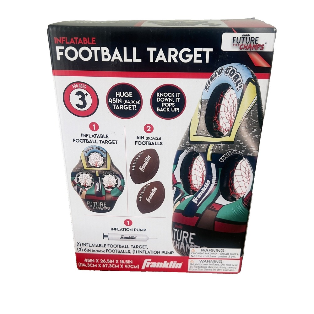 Franklin Future Champs Inflatable Football Target Set 2 Footballs Pump